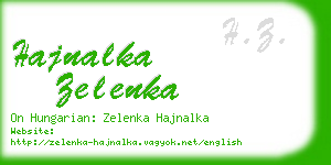 hajnalka zelenka business card